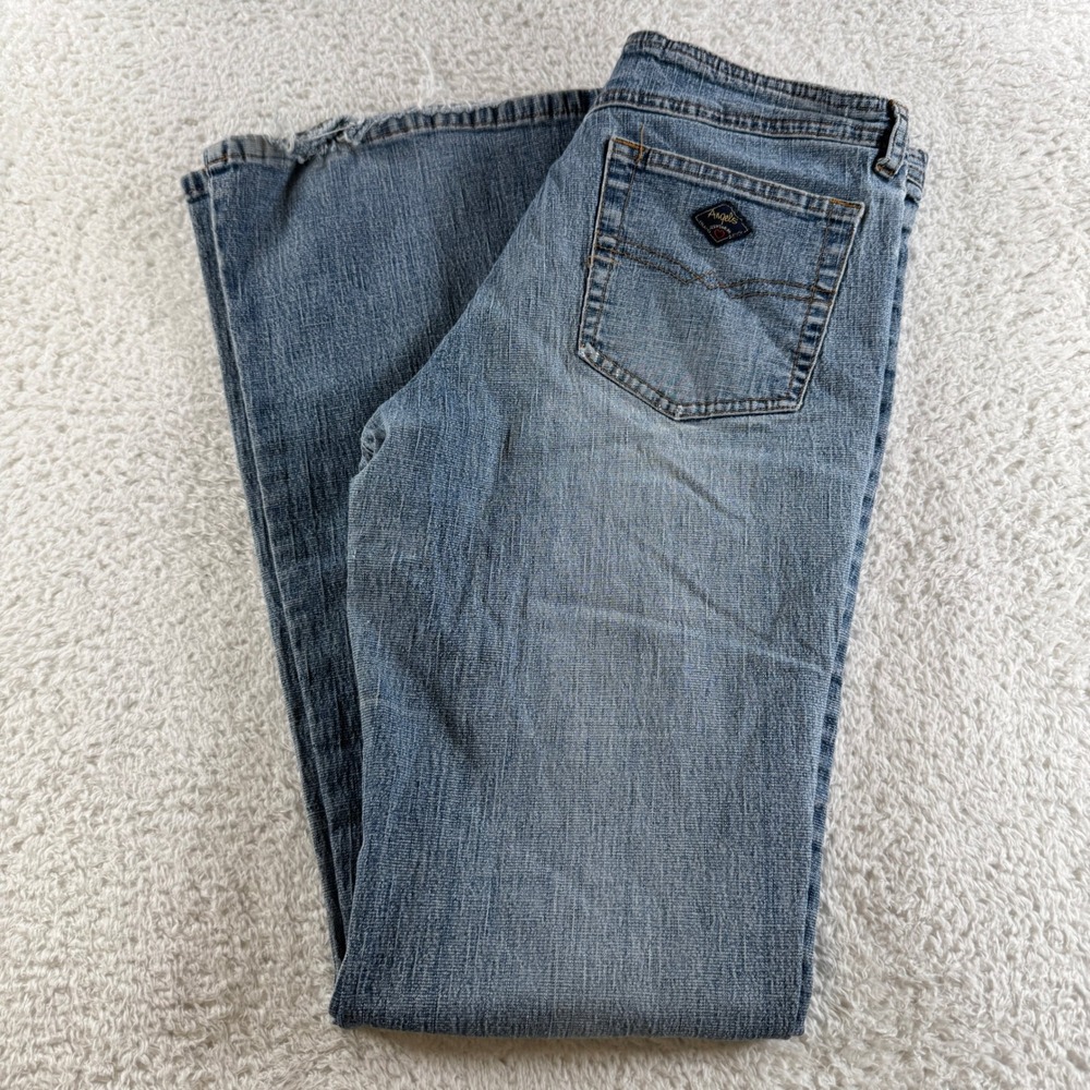 Y2K‎ Angels Jeans Boot Cut Medium Wash Blue Size 9 28x31 Stretch Women's Denim